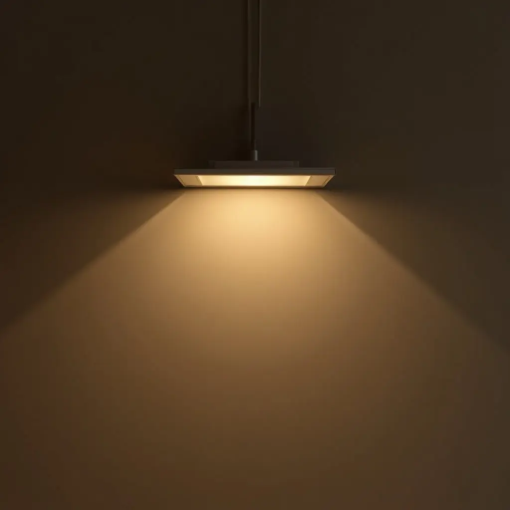 a photo of a vintage-inspired light fixture illuminating the room